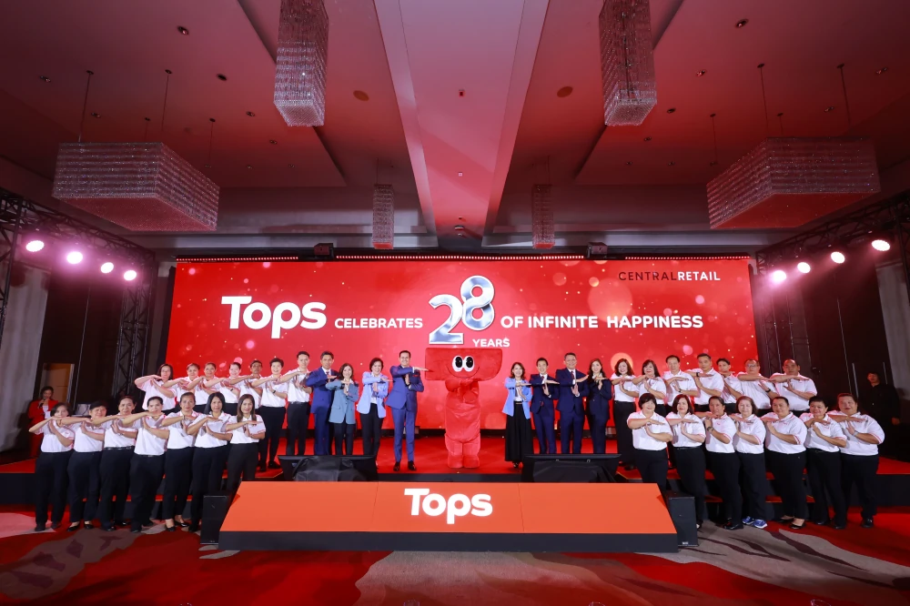 Central Food Retail Group marks 28 years of ‘Tops’ with a bold new vision  as a ‘Truly World-Class Omni-Channel Lifestyle Food Retail’,  targeting to achieve 1,000 stores by 2027,  solidifying its position as Thailand's largest supermarket chain