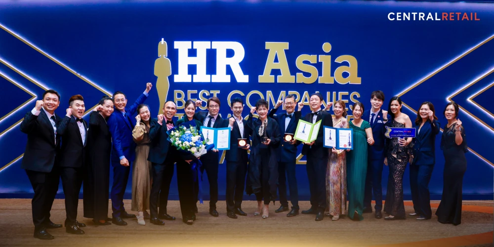 เซ็นทรัล รีเทล คว้า 3 รางวัล จากเวที HR Asia Best Companies to Work for in Asia 2024 ต่อเนื่องเป็นปีที่ 2 ตอกย้ำความเป็นผู้นำด้านความเป็นเลิศในการพัฒนาองค์กรและการบริหารทรัพยากรบุคคล